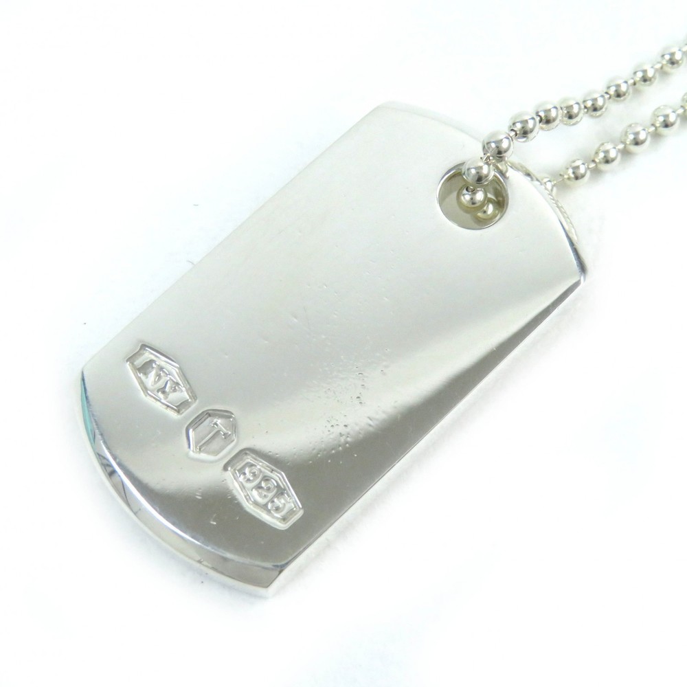 Tiffany Makers ID Tag Ball Chain Necklace Silver